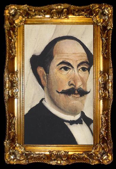 framed  Henri Rousseau Portrait of the Artist with a Lamp, ta009-2